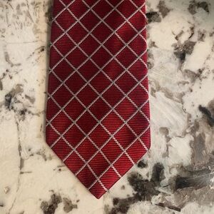 Brooks Brothers Repp Silk classic red tie Jacquard - USA - Woven in Italy - 60”